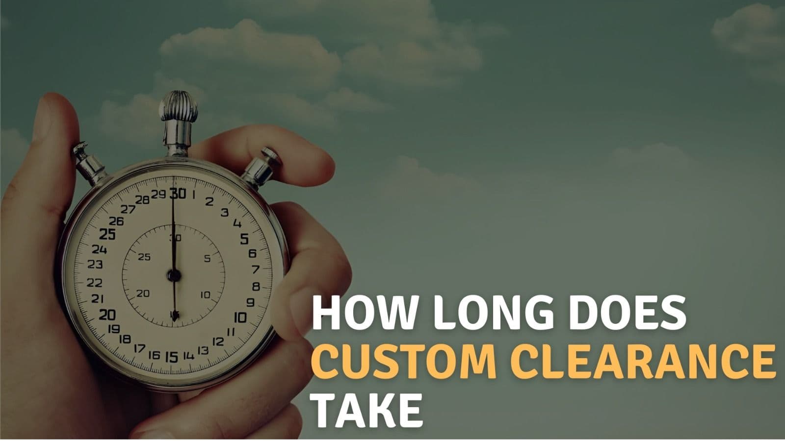 after customs clearance, how long does it take to deliver?