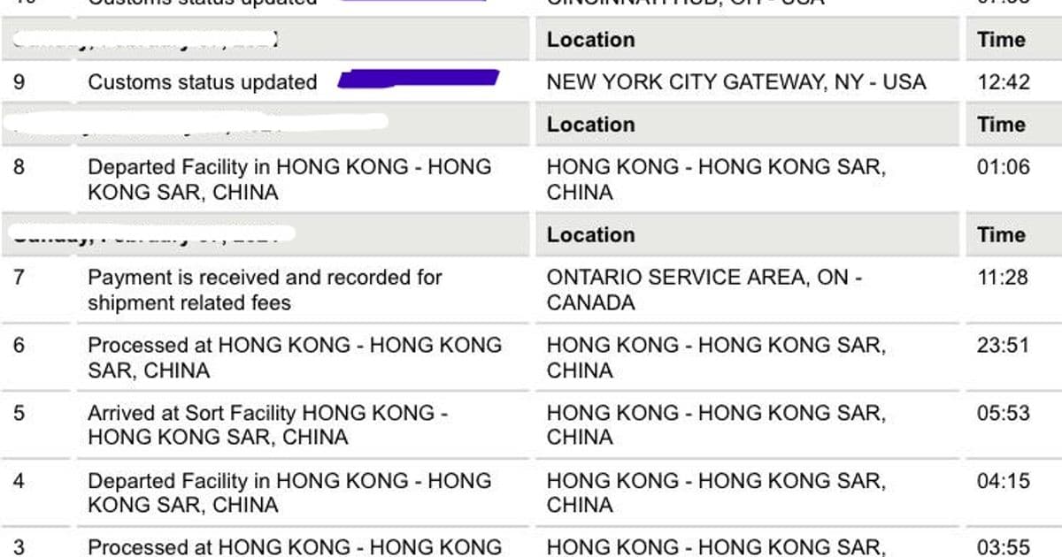 customs clearance completed